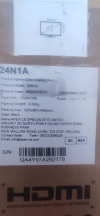 Monitor Koorui 24 75Hz Casi Nuevo