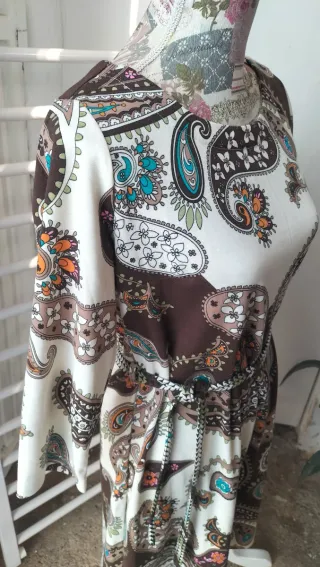 Vestido estampado paisley algodón