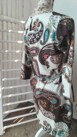 Vestido estampado paisley algodón