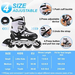 Patines en línea ajustables Talla 36-39