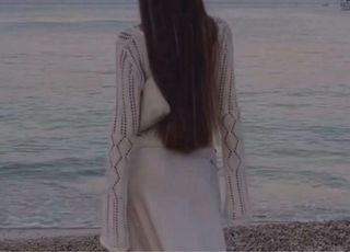 Chaqueta crochet blanca Bershka