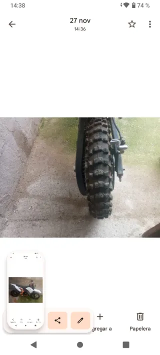 Moto de crros de niño de 50