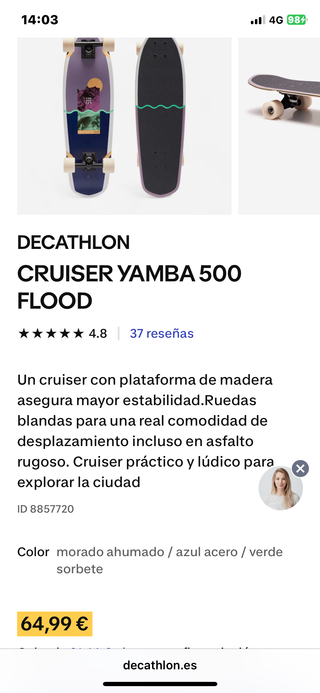 Skate Cruiser Oxelo Yamba 500