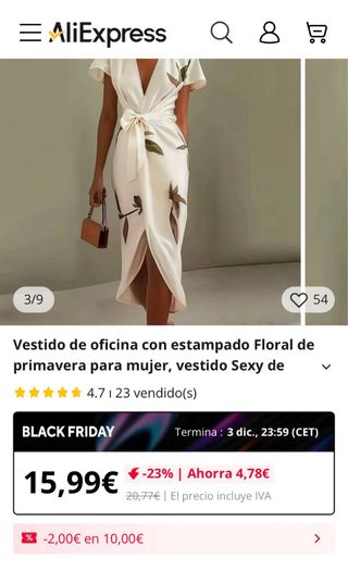 Vestido Blanco Estampado sin estrenar