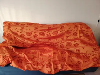 Copritutto Divano Letto Arancione Floreale