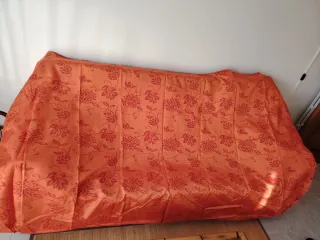 Copritutto Divano Letto Arancione Floreale