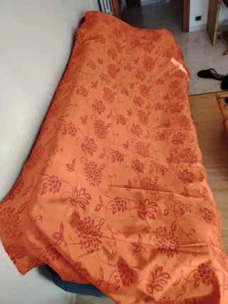 Copritutto Divano Letto Arancione Floreale