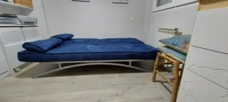 Sofá Cama Moderno Azul