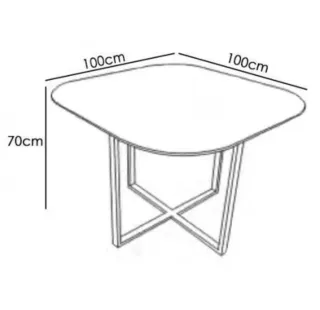 Mesa Comedor/Oficina Cristal y Cuero
