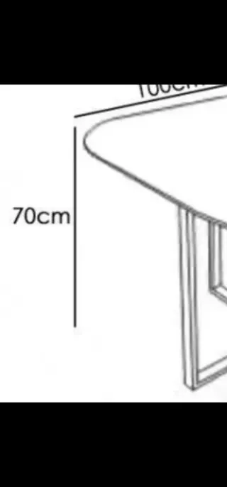 Mesa Comedor/Oficina Cristal y Cuero