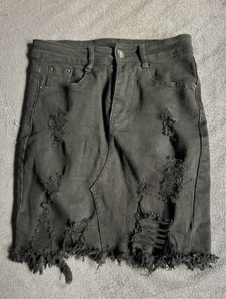 Falda vaquera negra