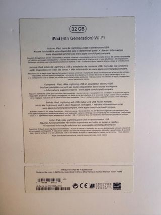 iPad 6ª Gen Wi-Fi 32GB Plata