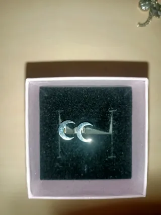 Pendientes Luna Acero