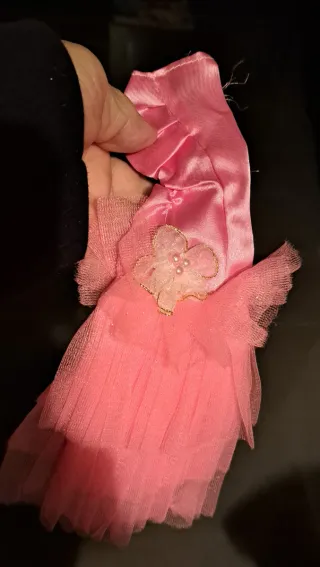 Set abiti eleganti  pelliccia con scarpette barby