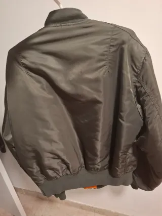 Chaqueta Bomber MA1 verde y Naranja