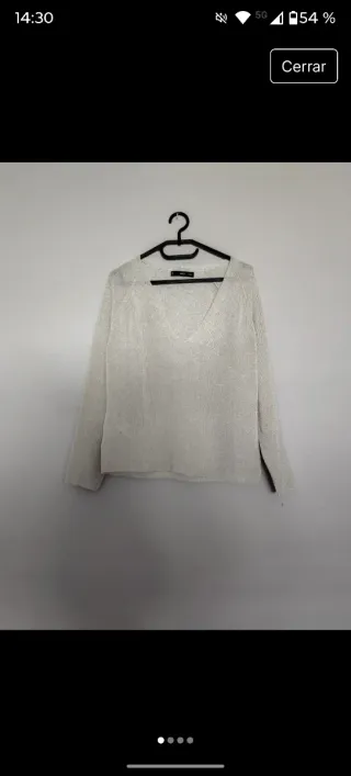 Jersey Mango Brillo Plateado Talla M