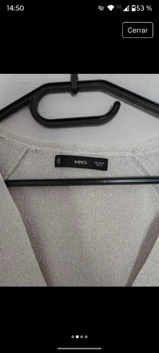 Jersey Mango Brillo Plateado Talla M