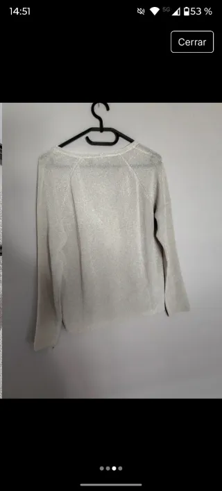 Jersey Mango Brillo Plateado Talla M