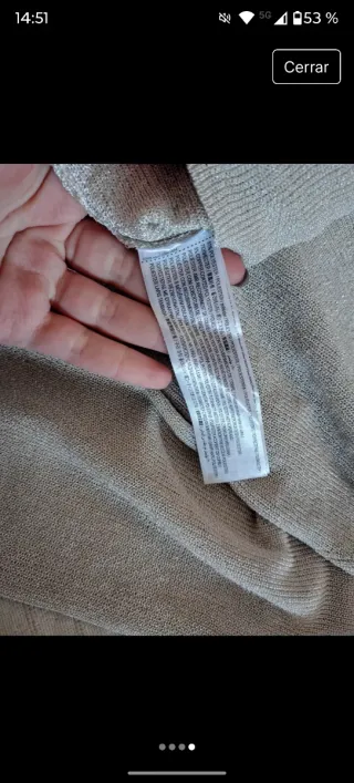 Jersey Mango Brillo Plateado Talla M