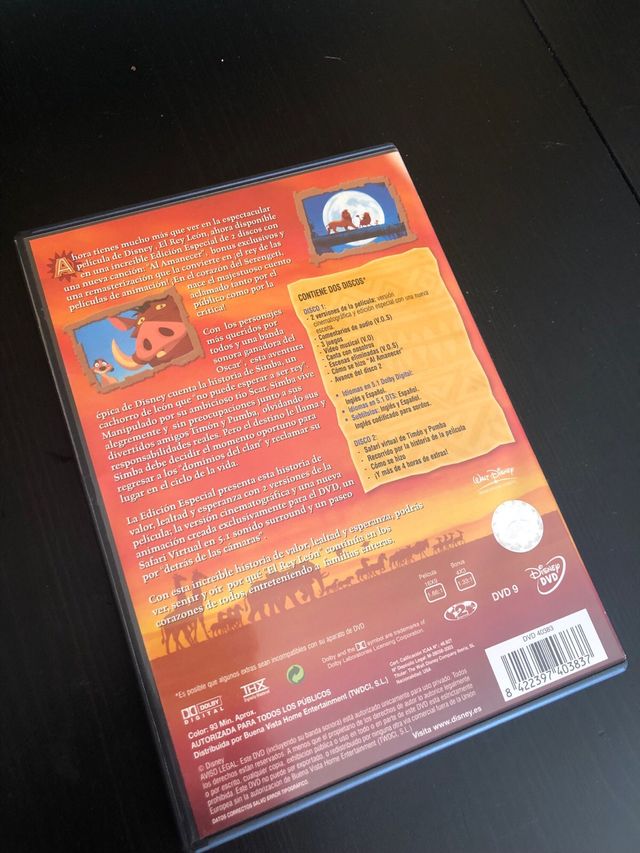 El Rey León DVD Edición Especial 2 Discos