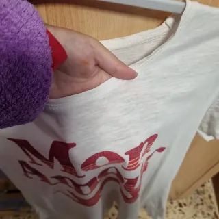 Camiseta manga corta  Mon Amour blanca