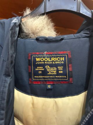 Woolrich bambino blu cotone piuma d'anatra