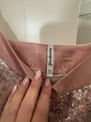 Top lentejuelas rosa y plateado