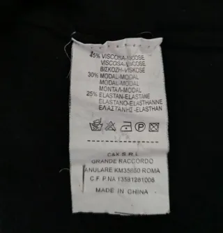 Maglia donna nera con foto per misure