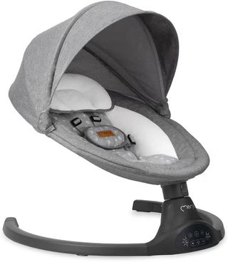 Mecedora Momi gris y blanca