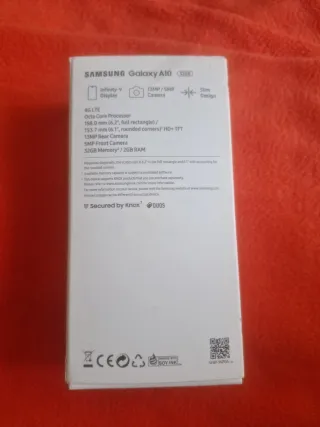 Caja Samsung Galaxy A10