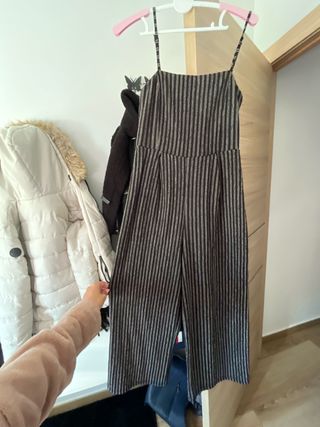 Mono elegante rayas negro y plata