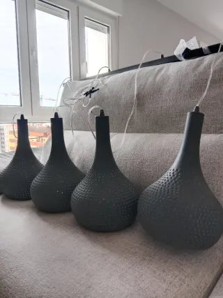 Lámpara Colgante metal Gris Diseño industrial