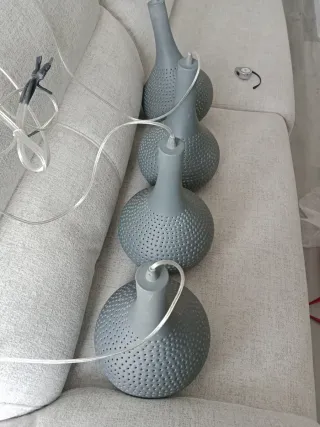 Lámpara Colgante metal Gris Diseño industrial