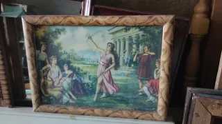 Cuadro antiguo escena clásica