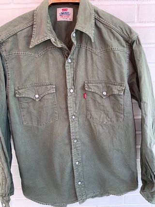 VINTAGE camisa vaquera verde LEVIS talla S - M