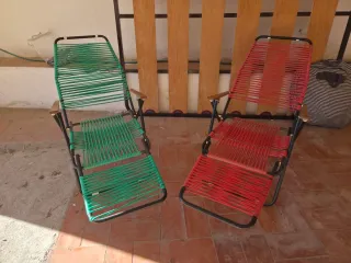 Set di due poltrone scoubidou vintage anni '60