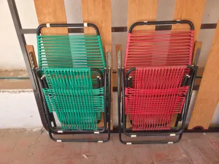 Set di due poltrone scoubidou vintage anni '60