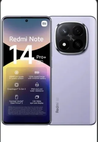 Xiaomi Redmi Note 14 Pro+ 5G Morado 256GB/8gb RAM