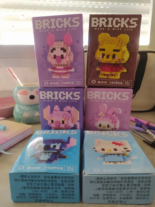 Pack 6 Bloques Construcción Personajes