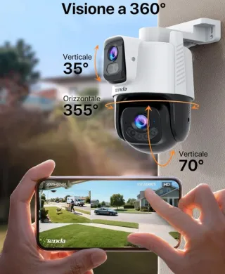 Telecamera Sorveglianza Esterno Tenda CH9 6MP New