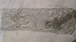 Conjunto de fiesta lentejuelas plateadas