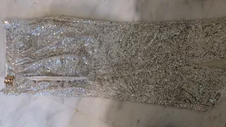 Conjunto de fiesta lentejuelas plateadas