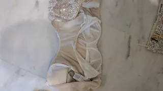 Conjunto de fiesta lentejuelas plateadas