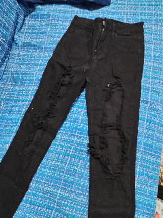 Tejanos mujer negros rotos