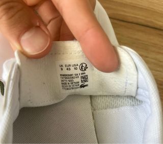 Zapatillas Lacoste Blancas y Grises Originales