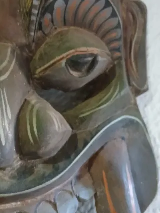 Máscara Antigua Japonesa/China Madera