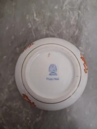Herend porcellana decorata fiore arancio
