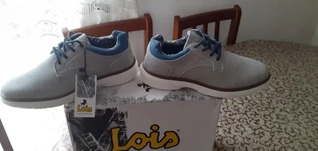 Zapatos de vestir grises y azules para hombre LOIS