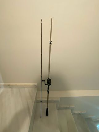 Caña de pescar con carrete spinning