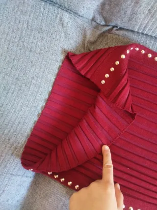 Vestido de invierno granate sin mangas